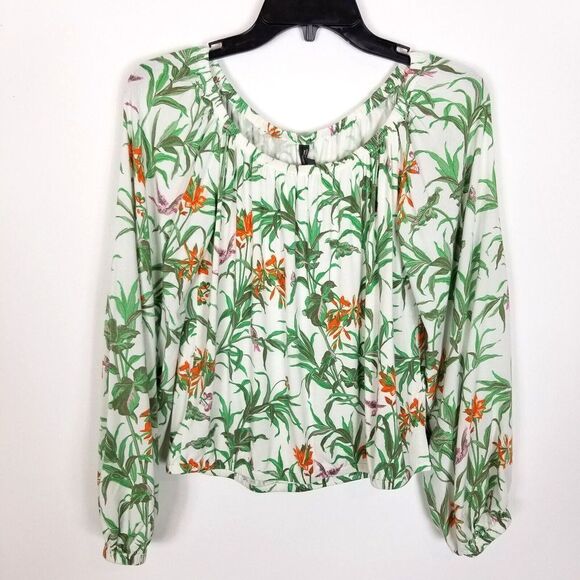 Anthropologie Women Cascais Tropical Floral Off The Shoulder Top Size XS Blouse - Picture 1 of 6